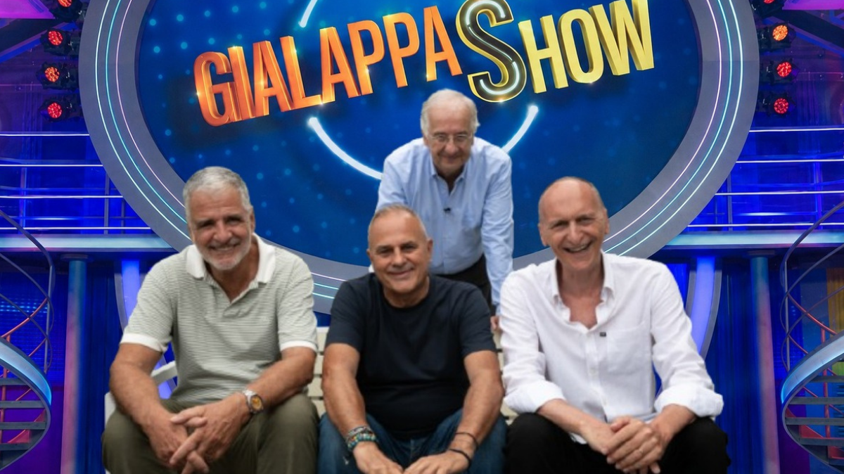 Walter Veltroni sul set del documentario L’assurda storia della Gialappa’s Band dedicato ai 40 anni del trio