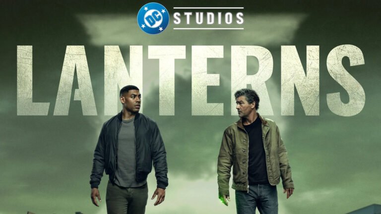 Aaron Pierre e Kyle Chandler nei ruoli di John Stewart e Hal Jordan nella serie Lanterns