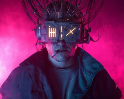Key art ufficiale di Neuromancer con Callum Turner nella serie Apple TV