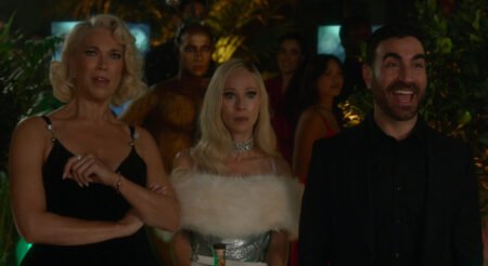 Ted Lasso e i protagonisti della quarta stagione nell'episodio 4x06 della serie Apple Tv