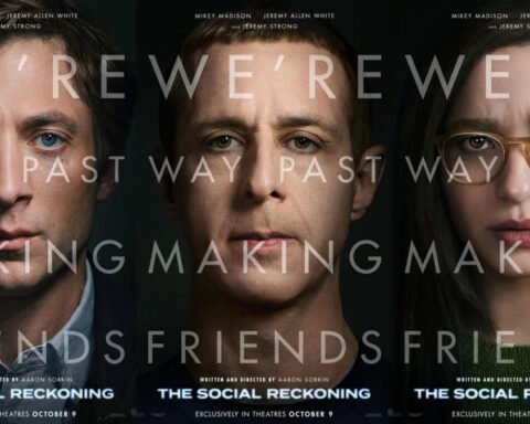 Jeremy Strong, Mikey Madison e Jeremy Allen White in The Social Reckoning