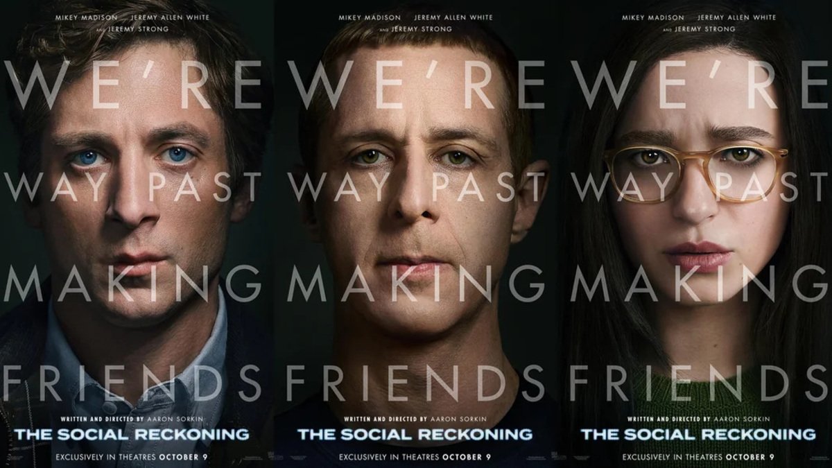 Jeremy Strong, Mikey Madison e Jeremy Allen White in The Social Reckoning
