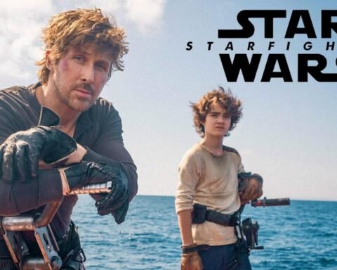 Ryan Gosling nei panni di Kade Auberon in Star Wars Starfighter