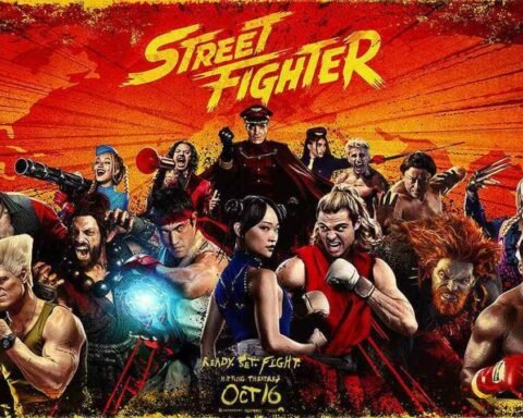 Andrew Koji, Noah Centineo e Callina Liang come Ryu, Ken e Chun-Li nel film Street Fighter