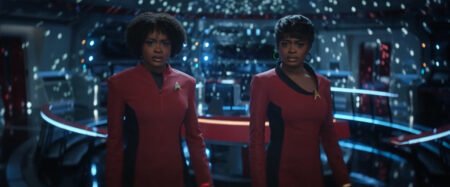 Star Trek Strange New Worlds 4x10 recensione: Uhura e Kirk nell'Enterprise di Tomorrow's Enterprise