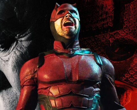 Charlie Cox nei panni di Daredevil in Daredevil: Rinascita, che si concluderà con la 3° stagione su Disney+