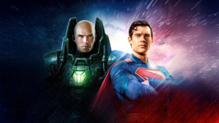 Superman e Lex Luthor nell'artwork ufficiale del film Man of Tomorrow di James Gunn