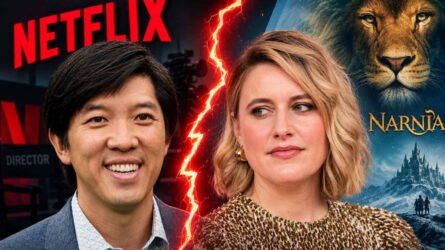 Dan Lin durante un evento Netflix, al centro delle indiscrezioni sull'uscita dalla piattaforma e sui contrasti con Greta Gerwig per il film di Narnia.