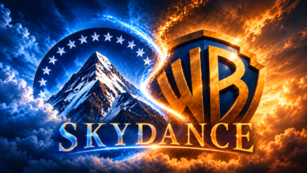 Logo Skydance insieme ai simboli di Paramount e Warner Bros. dopo l'annuncio del nome ufficiale del nuovo gruppo
