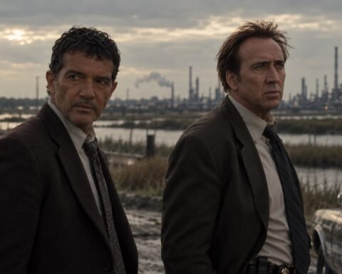 Antonio Banderas e Nicolas Cage, protagonisti della quinta stagione di True Detective, ambientata a Jamaica Bay, New York.